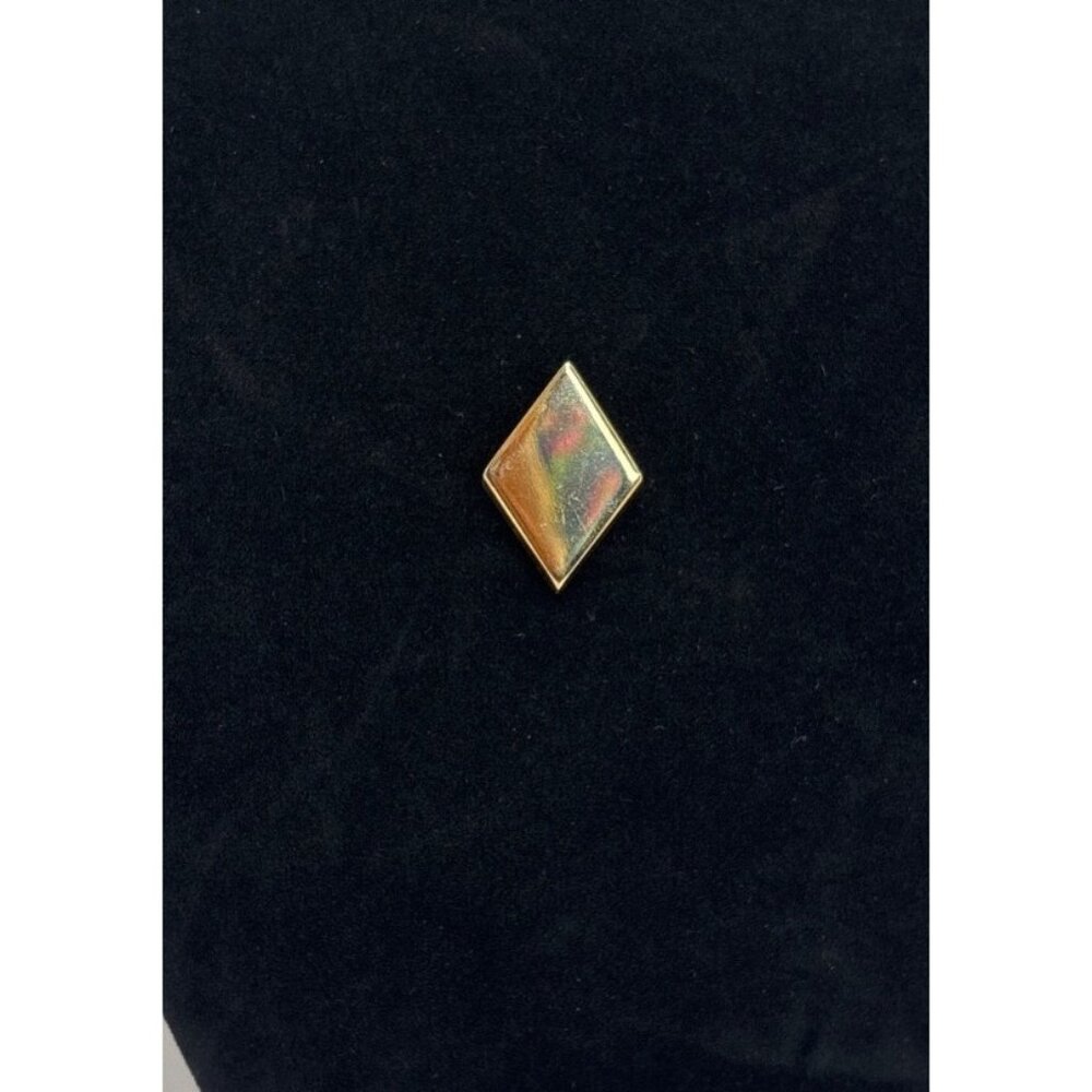 Vintage Gold Tone Diamond Shape Tie Tack Lapel Pin